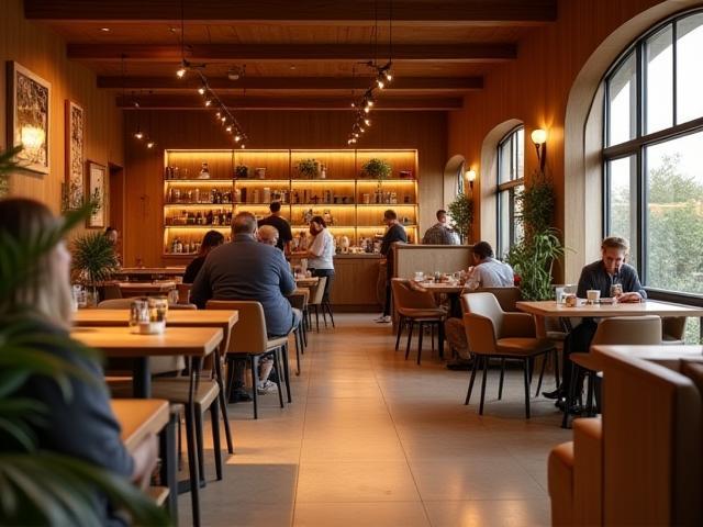 Настоящият интериор на Sofia Brew Café през 2022 г.